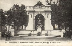 Chartres CPA Monument of the children of the Eure and Loir died for France