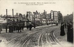 The Delivery of Lille CPA Ruins of the district of the station