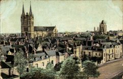 Angers CPA Panorama taken of the castle
