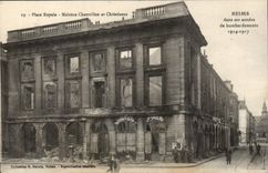 Reims in seinen Jahren der Bombardierung CPA setzt konigliches Maisons Chauvillon und Chrstiaens