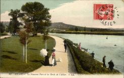 Vichy CPA the new park and edges of Allier