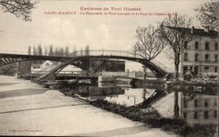 environs de Toul CPA Saint Mansuy La passerelle le pont tournant et le pont du chemin de fer