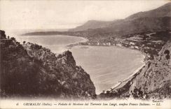 GRimaldi CPA Italia Veduta di Mentone dai Torrente SAn Luigi Confines Italiono Free