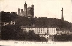 Nd Lyon-CPA von Fourviere der Apse und das Metall ragen hoch