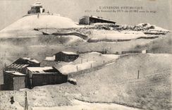 Auvergne CPA Summit of Puy of dome under snow