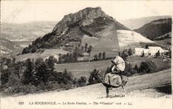 Bourboule CPA the rock Vendeix (ass donkey mule)