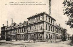 Reims in seinen Jahren von Bombardierung 1914 1917 CPA Rathaus Frontstrassen der Konsuln und der grossen Schreibtischgarnitur