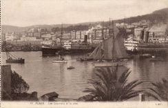 Algeria Algiers CPA mails of the city (boat boat)