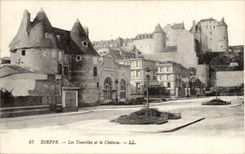 Dieppe CPA Drehkopfe und das Schloss