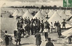 CPA life with the camp a corner of the Militaria camping