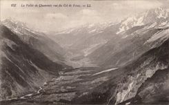 CPA Vallee de Chamonix vue du col de Vosaz