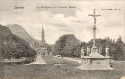 Lourdes CPA the basilica and the Breton martyrdom