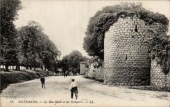 Guerande - the Low Mall and Walls - CPA