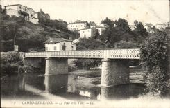 Cambo les Bains - the Bridge and the City - CPA