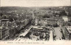 Lisieux - der Thiers Platz und der Bezirks-Saint Wunsch - CPA