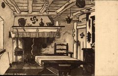 Pays Basque CPA the Basque house Interieur Cooks (according to a watercolour of Jacques the Tanner)