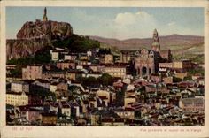 Le Puy CPA Vue generale et rocher de la vierge