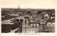 Paris CPA PAnorama des huits ponts (Tour Eiffel)