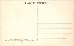 Avignon CPA the bridge St Benezet and the Philippe turn the Beautiful one