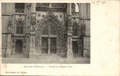 Environs d'Epernay CPA Portail de l'eglise d'Ay