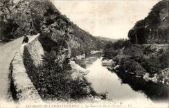 Surroundings of Cambo les Bains CPA the road of the step of Roland