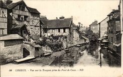 Lisieux CPA gesehen auf die Trommeln genommen von der Brucke von Caen