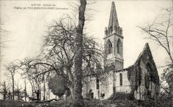 CPA Ruins of the church De Villeirs on Port