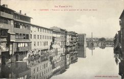 Castres CPA Seen on left bank and the bridge of Metz