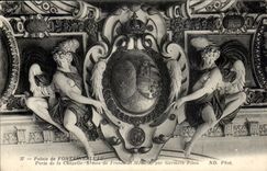 Palate of Fontainebleau CPA Gate of the vault Weapons of France and Medicis by Germain Rammer