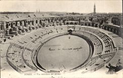 Nimes-CPA gesehener Innenraum der Arena