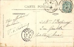 Geworfener Nizza CPA Weg durch ein schweres Schwellen