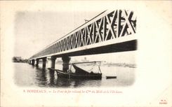 Bordeaux cPA the iron bridge connecting the Co of the South and Orleans