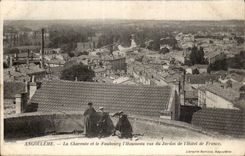 Angoulême CPA Charente und der Vorort Houmeau gesehen vom Garten des Hotels von Frankreich
