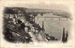 Orival CPA the bridge and rocks of Oissel