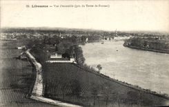 Libourne CPA Gesamtabbildung (Hillock von Fronsac genommen)