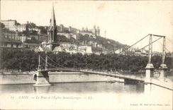 Lyon CPA the bridge and the church Saint Georges