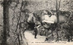 Drill of Fontainebleau CPA Cave of Augas