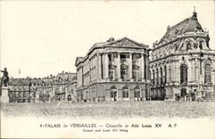 Palais de Versailles CPA chapelle et aile Louis XV