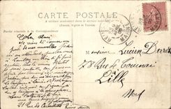 Reims CPA Public garden and Statue Colbert