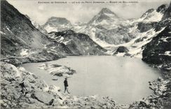 Surroundings of Grenoble cPA the lake of small Domenon Mountain of Belledonne