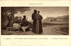 Paris 1 - Musee du Louvre - Benouville - Saint Francois d'Assis mourant beni la Ville D'Assis CPA 