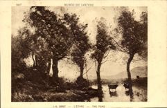 Paris 1 - Musee du Louvre - Corot - L'Etang - The Pond CPA 