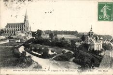 Rouen CPA Church and monument of Jeanne of arc