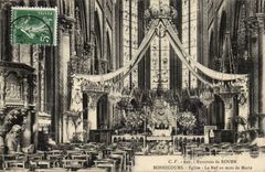 Rouen CPA Bonsecours Church the nave in the month of Mary