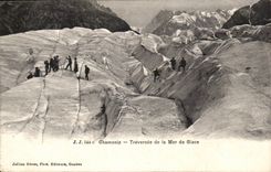 Gekreuztes Chamonix CPA des Meeres des Eises
