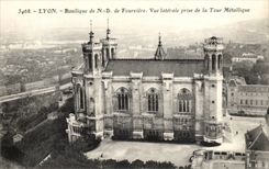 Lyon CPA Basilica of ND of fourviere Seen side catch of the metal tower