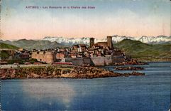 Antibes - Walls and the Alpine range - CPA