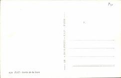 Pa¤u - Sortie de la gare - CPA 