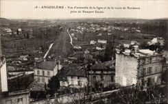 Angouleme - Vue Generale de la Ligne et de la route de Bordeaux prise du Rempart Desaix - CPA 
