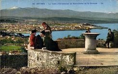 Antibes CPA die Tabelle der Lagebestimmung von Notre Dame von Garoupe